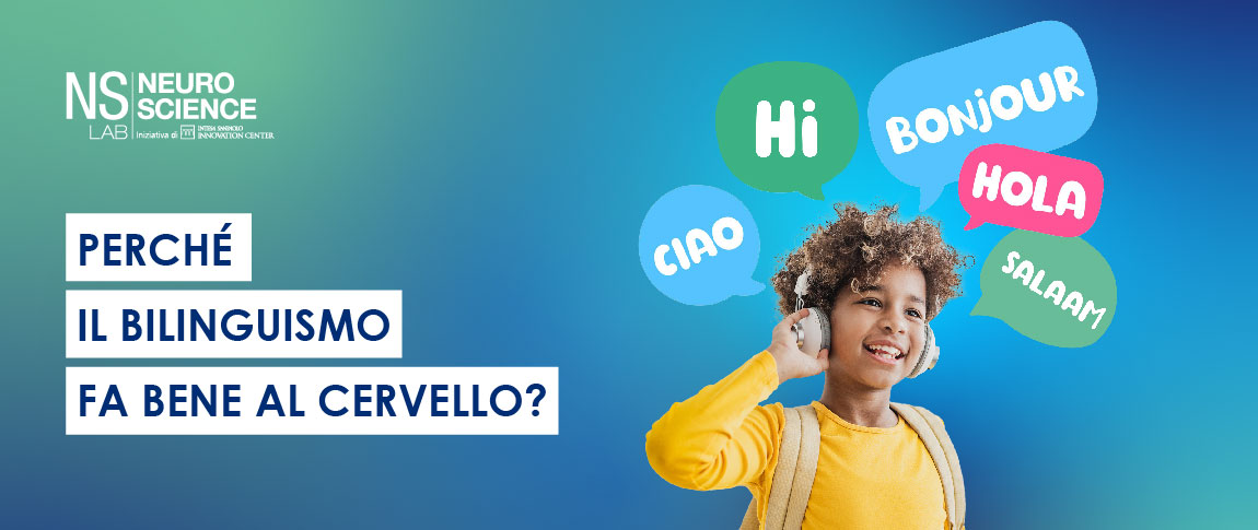 bambino che ascolta parole in diverse lingue