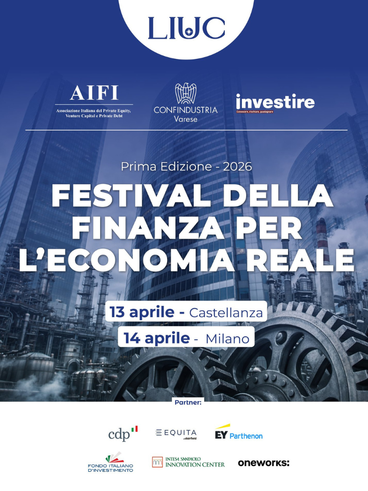 Locandina e titolo evento Festival  della finanza per l'economia reale
