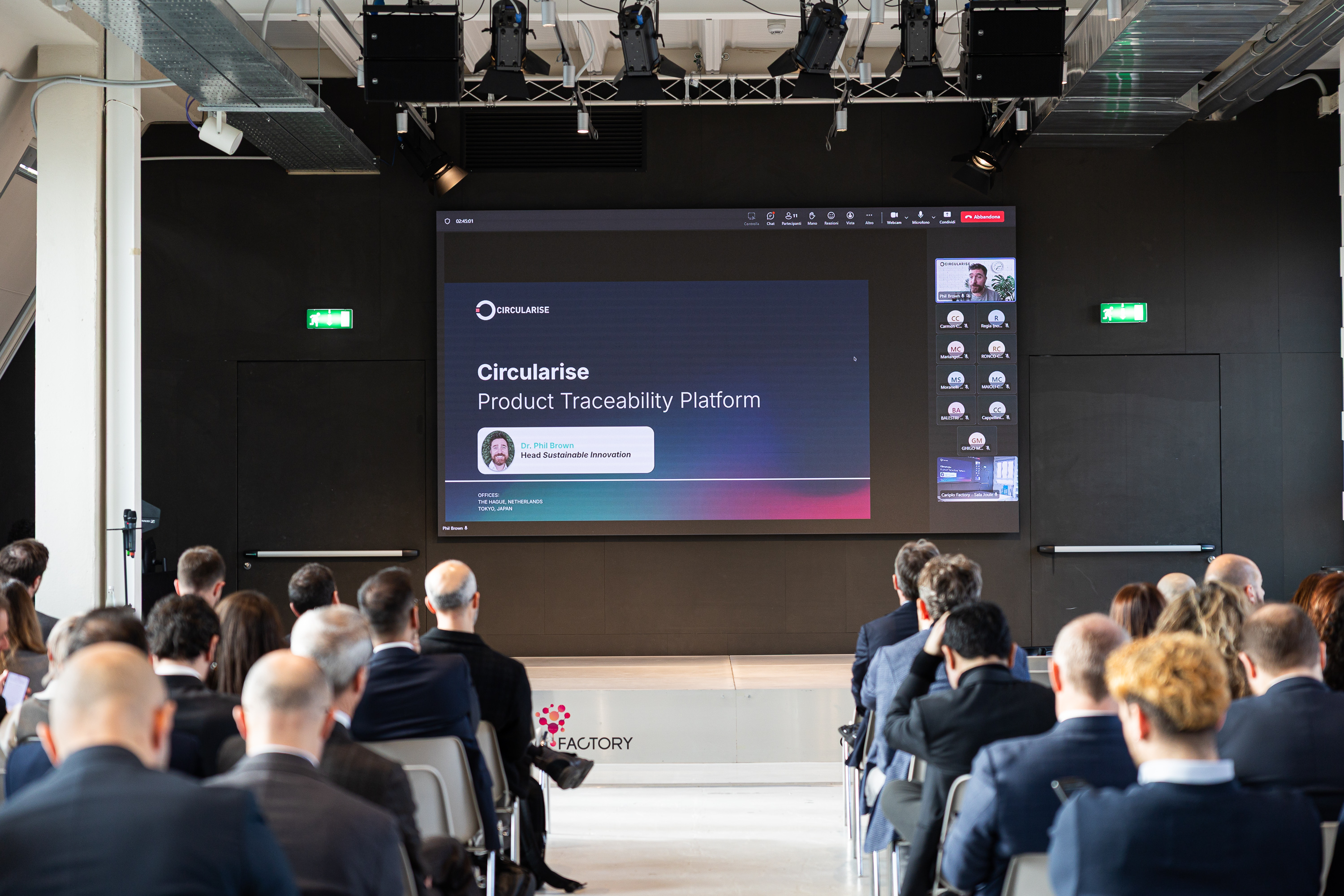 Presentazione di Circularise a cura del Dottor Phil Brown head sustainable innovation