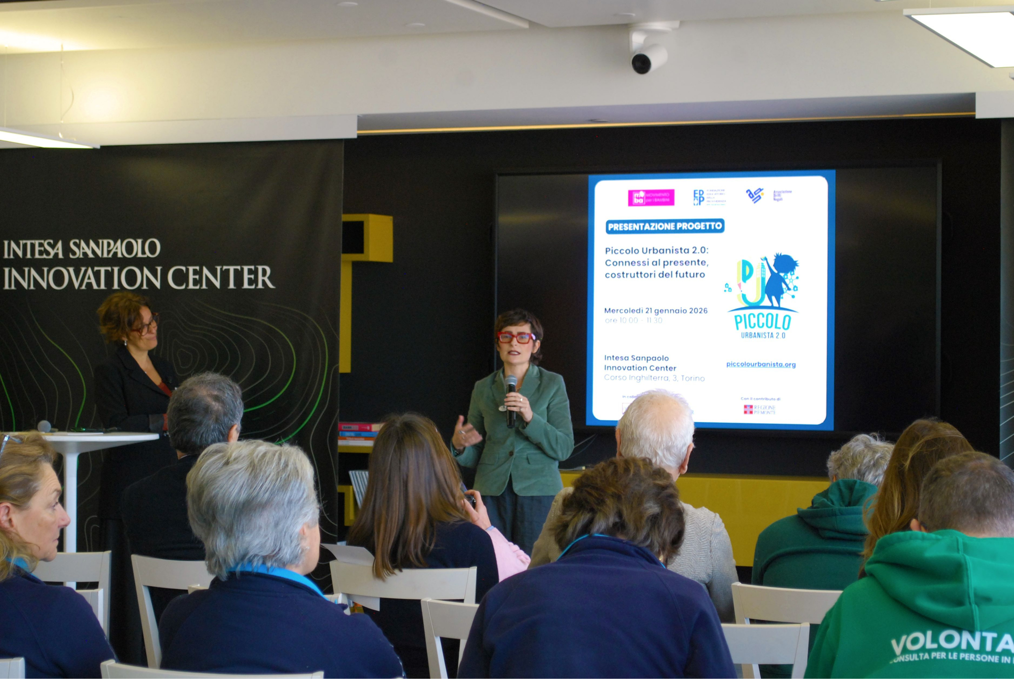 L’Assessore all’Istruzione della Città di Torino, Carlotta Salerno che parla all'evento