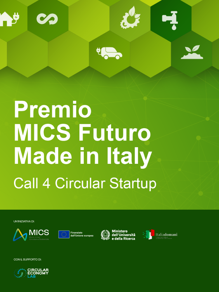 banner della call Premio MICS Challenge Futuro Made in Italy - Call4Circular startup 
