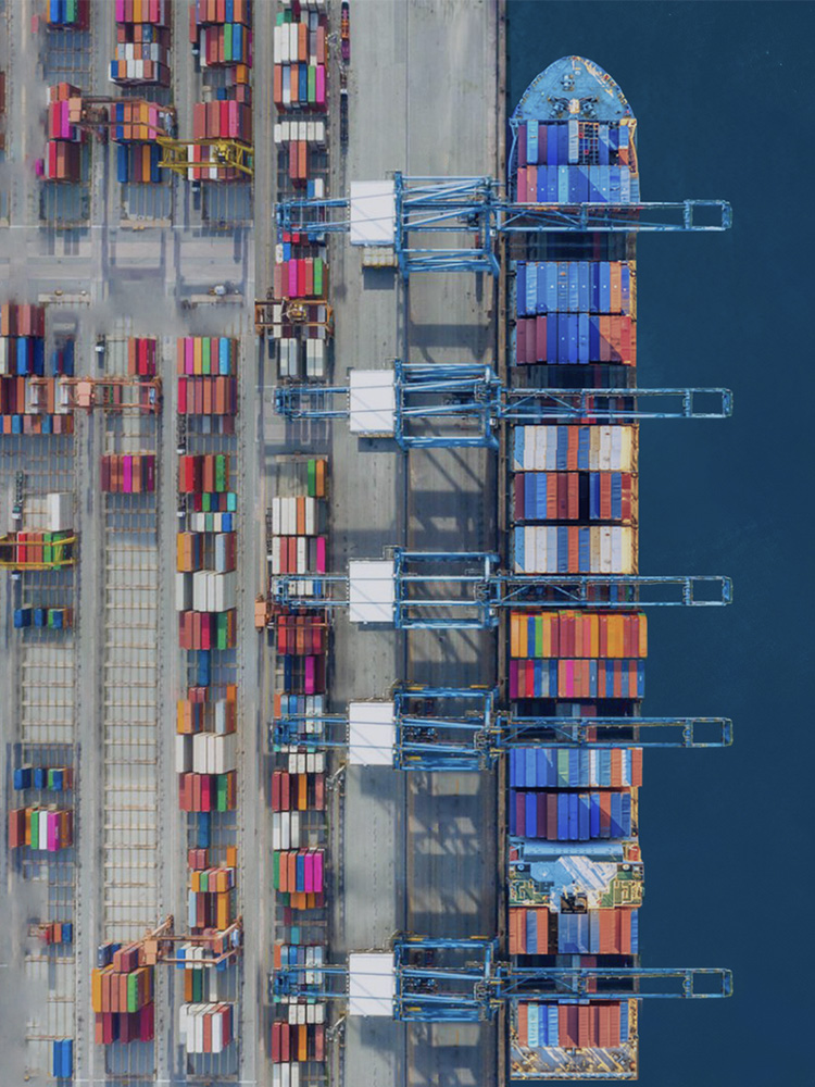 Container in un porto