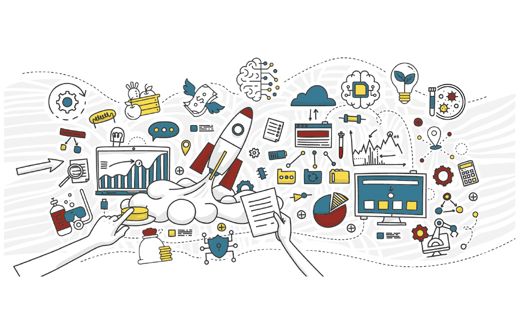 Computer missile icons folders colorful gears