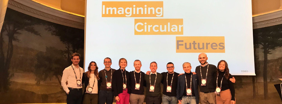 Il team di Intesa Sanpaolo e Intesa Sanpaolo Innovation Center che ha partecipato al Circular Economy - Network Workshop organizzato dalla Ellen McArhtur Foundation a Stoccolma 